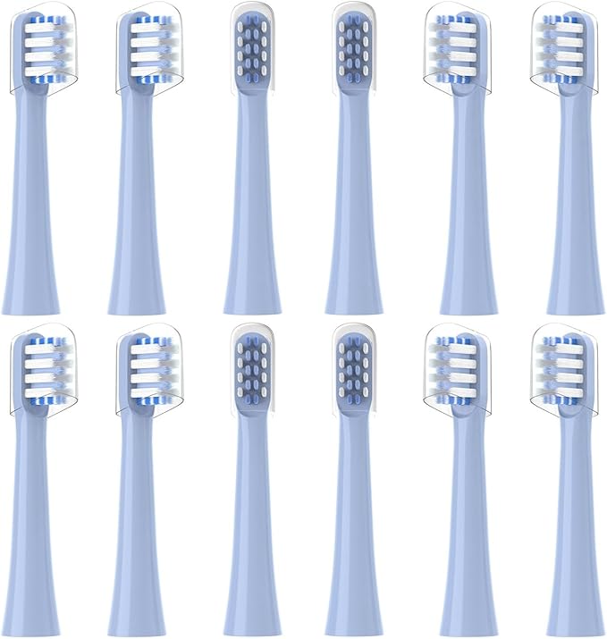 Replacement Toothbrush Heads Compatible for Colgate Hum Refill Head(Blue)