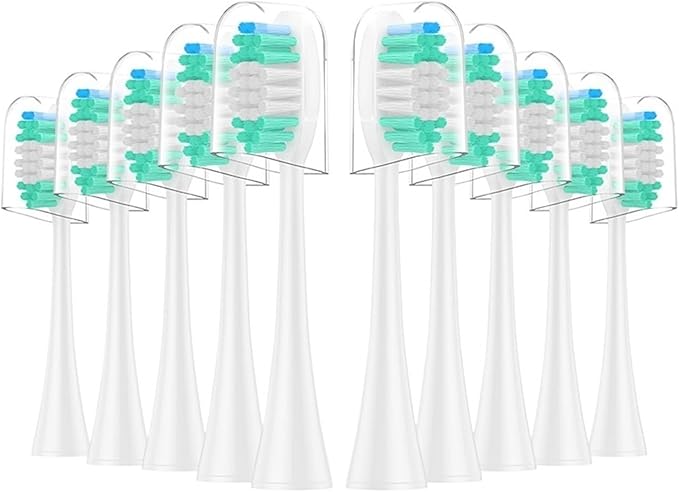 Replacement Electric Toothbrush HeadsCompatible for AquaSonic Black Series/Vibe Series Pro/Duo Pro(10pcs BK)