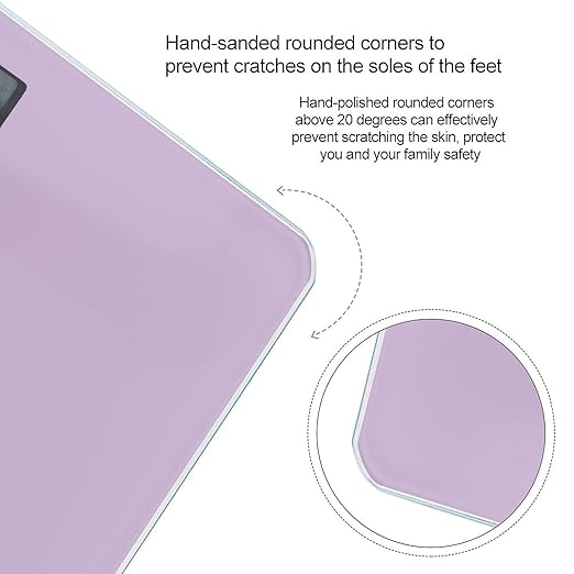 Women's Digital Bathroom Weighing Scale Automatic Switch Energy Saving Scale Smart Scale for Body Weight Light Purple