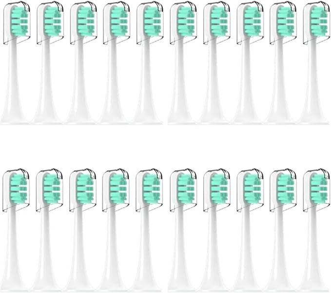 20Pcs Electric Toothbrush Head T300 T500 T700 Replacement UniversalCompatible for XIAOMI/MIJIA Series(Gold)