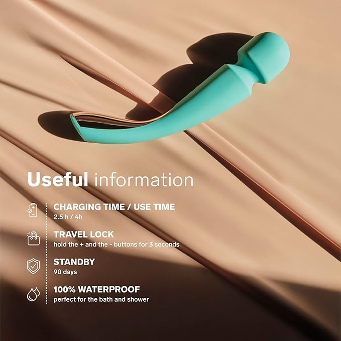 LELO Body Massager Large - Handheld Full Body Massager for Waterproof Experience Perfect for Body and Neck Hand Held Massagers Vibrating Black