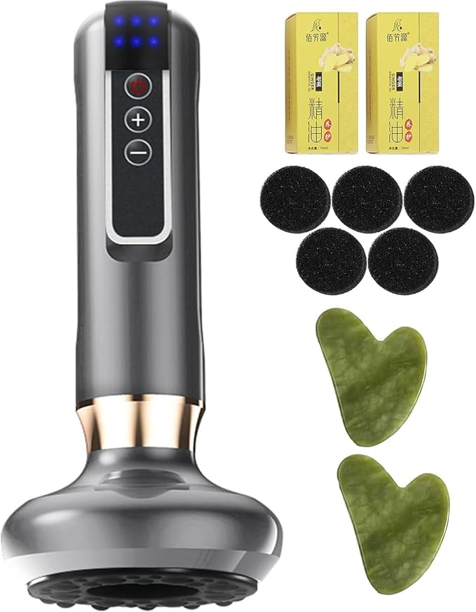 Intelligent Handheld Massage Tool for Anti - Cellulite Electric Cupping Device with 12 Suction Modes. This Fat Remover Massager is suitable for Arms Legs Back and can be Used at Home. (jet - black)