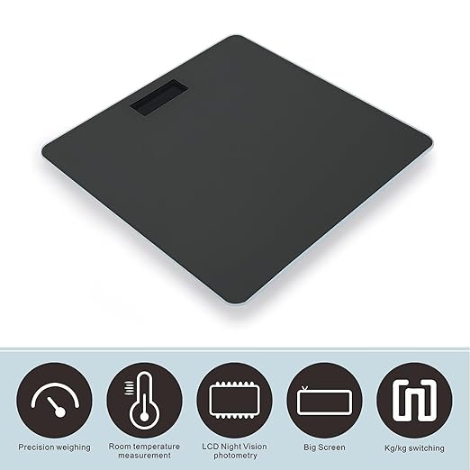 Smart Scale for Body Weight Digital Bathroom Weighing Scale Energy Saving Scale Grey