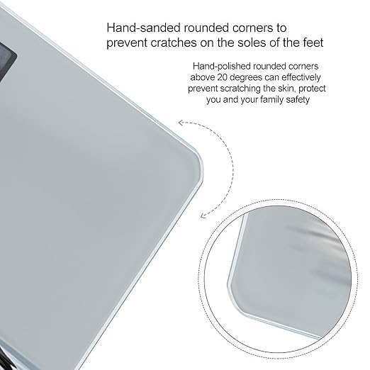 Loon Nature BirdScale for Body Weight with LCD High Precision Weighing Scales Fashion Sturdy Tempered Glass Weight Scales Easy-to-Read Digital Bathroom Scale for Daily 400lb