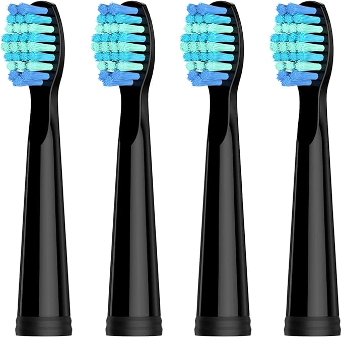 Compatible for Seago 4pcs Brush Head Nozzles Replacements for Electric Toothbrush SG986/SG987/S2/SX/S5(D010-4ST HEI)