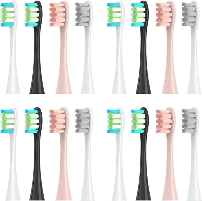 Compatible for Oclean 16PCS Replacement Brush Heads - Sonic X/X Pro/Z1/SE/F1/One/PW01-09/P5(16 (4 Colors))