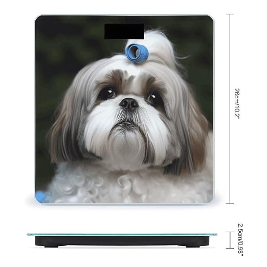 Shih Tzu Dog Weight Scale Large Bathroom Scales Digital Weight with Bright LED Display Non Slip Automatic Weighing Scale Fashion Weighing Machine for Body