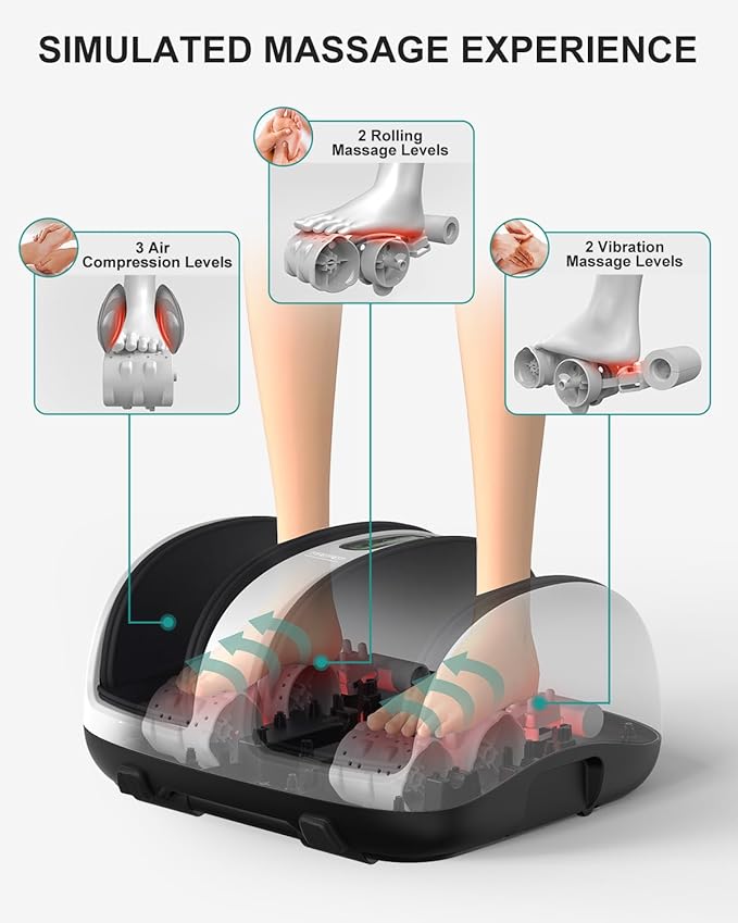 Nekteck FM01 Foot Massager and Smart Foot and Calf Massager APP Control White