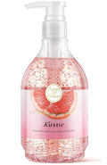 Kustie Grapefruit Body Wash – Jam Texture Exfoliating Shower Gel with Strawberry Seeds Grapefruit Extract &amp Squalane Refreshing &amp Moisturizing Cleanser for Dry &amp Sensitive Skin 19.6 fl