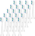 Replacement Toothbrush Heads Compatible with Philips Diamond Electric Brush Clean Refill for Hx6920 4100 2 Series(White-20 Pcs)