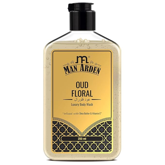 Man Arden Oud Floral Luxury Body Wash Infused With Shea Butter &amp Vitamin E 250ml