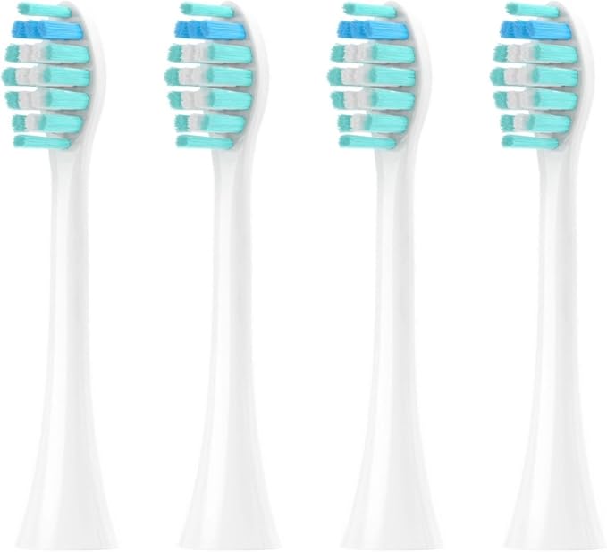 Compatible for Sonicool Electric Toothbrush Head 051B Cleaning Replacement Bristle Brush Heads Nozzles4/8/16pcs(4PCS White)