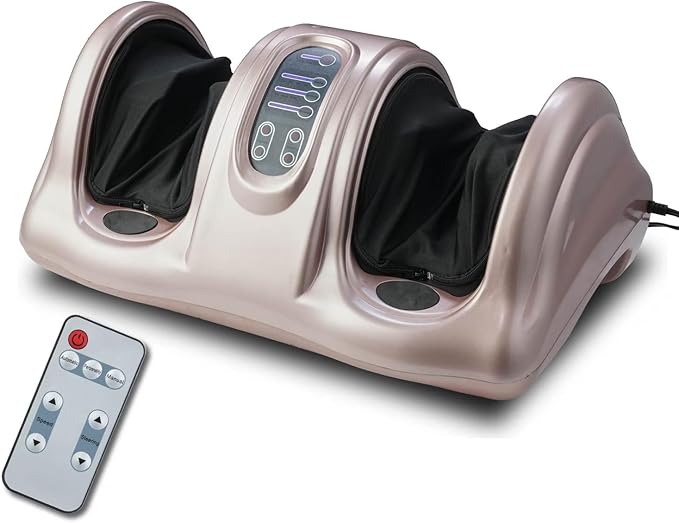 Premium Shiatsu Foot Massager with Remote Control Deep Kneading Rolling &amp Heat Therapy for Feet Ankles &amp Legs Plantar Fasciitis &amp Neuropathy Pain Relief Gift for Men/Women/Parents (Ro