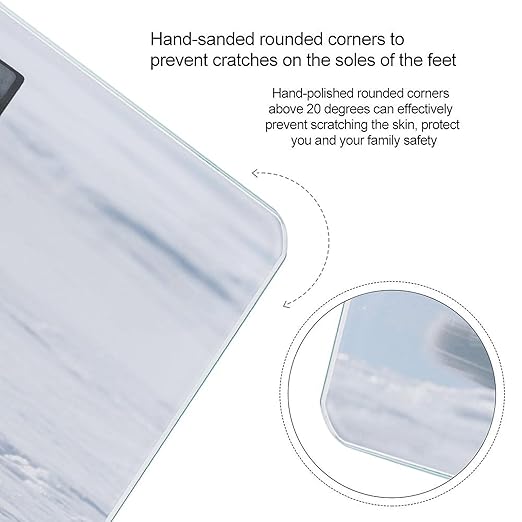 Arctic Fox Chases Weight Scale Cute Bathroom Scale for Body Highly Accurate Digital Weighing Machine for People Compact LCD Display Scales with Sturdy Toughened Glass Scales