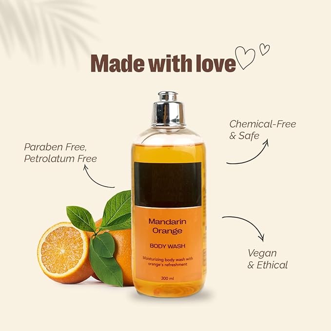 NS Mandarin Orange Body Wash - Deeply Cleansing | Nourishing Liquid Soap | Men and Women - 300ml