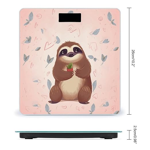 Cute Sloth Scale for Body Weight Smart Scales Digital Bathroom Scale High Precision Weighing Scales with Large Display Weighing Machine for People