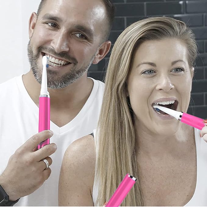 Pop Sonic Ultimate Pro Toothbrush (Pink) | Rechargeable Battery w/Up to 40000 Brush Strokes/Minute -Long-Lasting Dupont Nylon Bristles - for Teens &amp Adults w/Quadrant Pacer &amp Timer