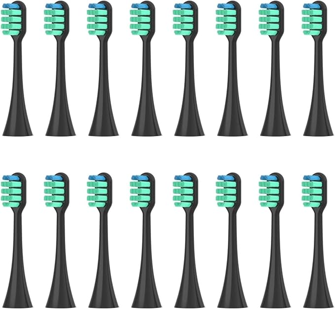 Replacement Toothbrush HeadsCompatible for Panasonic EW-DC01/DC12/PDL54/PDP51/EW1031/DE92/WEW0980/DL40/DL75/DL82(16pcs Black)