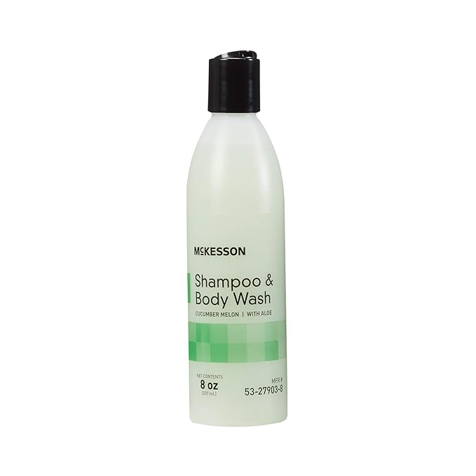 McKesson Body Wash and Shampoo with Aloe Cucumber Melon Scent 8 oz 48 Count