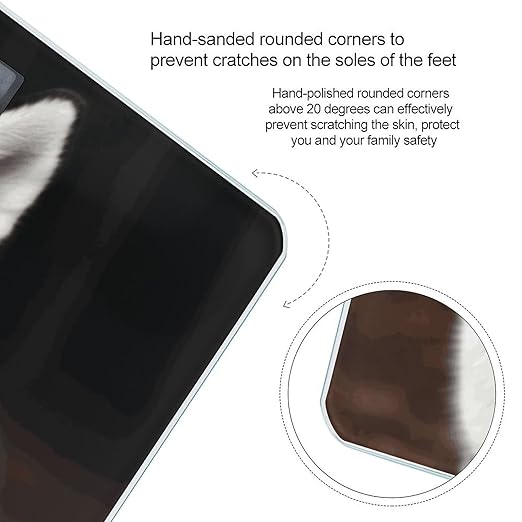 Cute Husky Dog Bathroom ScaleHighly Accurate Digital Weighing Machine for People Bright LED Display Weight Scale for The Aldult Home Use