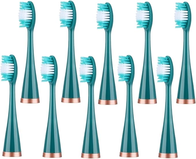 10/8pcs Electric Toothbrush Replacement Heads for LC-H156/M07 Smart Tooth Brush(Green)
