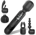 2026 Efficient Version Handheld Cordless Workout Massagers with Powerful Modes Electric Massage Tools Long Battery Life Portable Massagers for Back Neck Full Body Relief (Black)