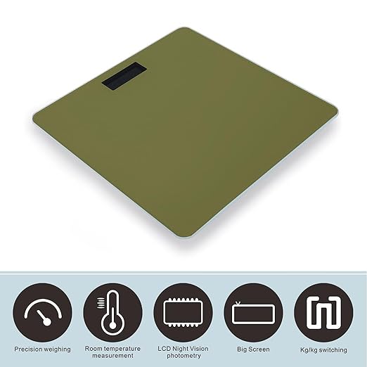 Smart Scale for Body Weight Automatic Switch Digital Bathroom Weighing Scale Brown