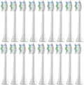 Compatible for 8-18pcs Toothbrush Replacement Heads Soft(18PCS Beige)
