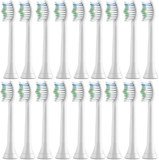 Compatible for 8-18pcs Toothbrush Replacement Heads Soft(18PCS Beige)
