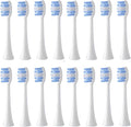 16pcs Replacement Toothbrush HeadsCompatible for B002DC/B009DC/B001/B004/B005/B006(16pcs White)