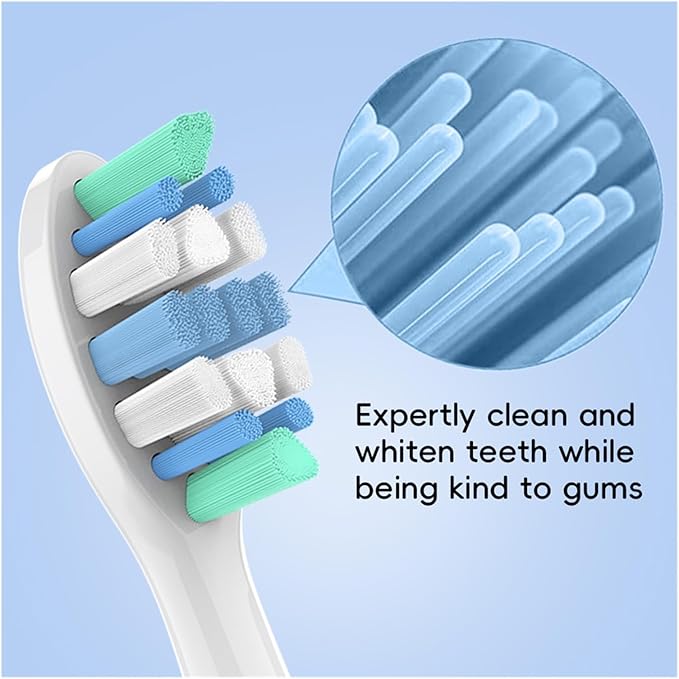 Replacement Toothbrush Heads Compatible for Philips Sonicare Soft Electric Brush Head 4100 6500 6100 7500 5300 1100(20 Pcs)