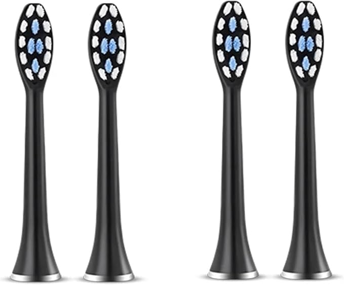 Brush Heads Electric Toothbrush Accessories Replacement(4 Black Brush Head)