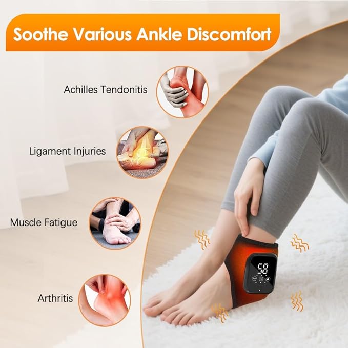 LEBHAR Rechargeable Electric Ankle Vibration Massage Joint Physiotherapy Instrument (Grey)