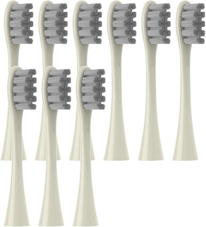 9PCS Replacement Brush HeadsCompatible for Oclean Flow/X PRO /F1/Z1/One/ Air2 Sonic Electric Toothbrush Nozzles Soft(9 MHOC)