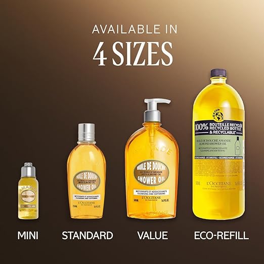 L'OCCITANE Cleansing &amp Softening Almond Shower Oil Body Wash &amp Shaving Base Purifies &amp Smooths Without Drying Skin Milky Lather Nourishing Skincare