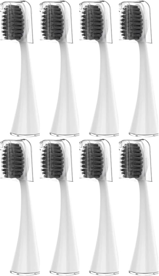 Replacement Toothbrush HeadsCompatible for Seago S9 S1 S6 S8 S21 S26 S28 SG540 SG860 SG861 SG986 SG987 SG988(8pcs White)