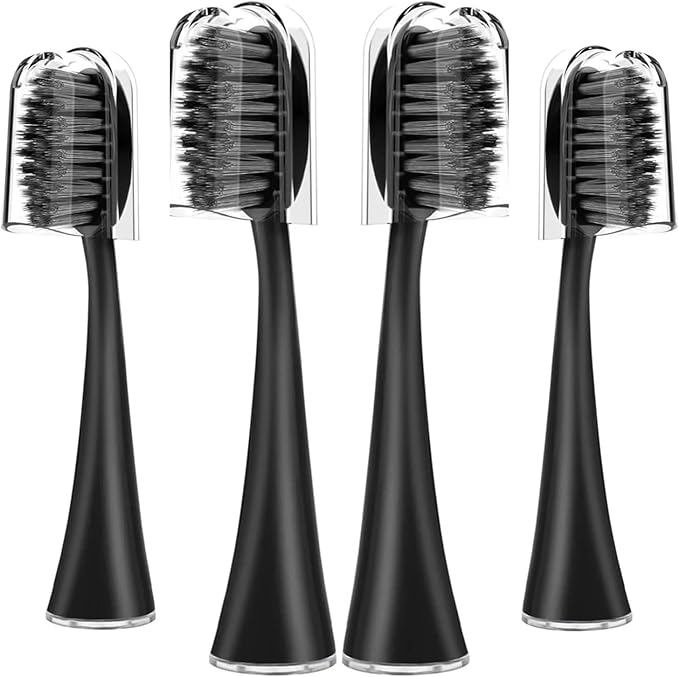 16PCS Replacement Toothbrush HeadsCompatible for Seago SG-540Cleaning Deep Tooth Gaps Suitable(16BLACK)