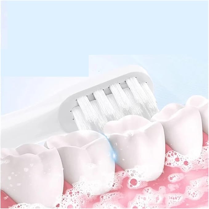 4/8/12/16PCS Compatible for XIAOMI MIJIA T302 Replacement Toothbrush Heads Electric Vacuum Soft Bristle Brush(T302White Blue-16pcs)