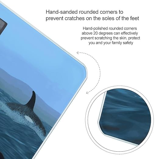 Killer Whales Swim Along Smart Scale for Body Weight Accurate Bathroom Scale with LED Display Digital Weight Scales Weighing Machine High Precision Scales for Bath Home
