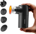Mini Thermal Massage Gun with Heat Portable Hand Held Massager Gun with Heat Portable Percussion Muscle Massager with 4 Massage Heads for for Dad Office Home Athletes