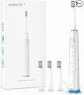 NONSTOP Rechargeable Sonic Electric Toothbrush 5 Modes 4 Brush Heads 1800mAh Battery Smart Timer