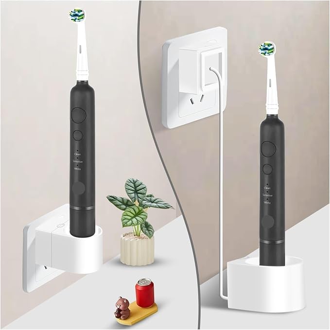 Electric Toothbrush ChargerCompatible for Oral-B Compatible for Braun Models Wall(Excludes IO 7/8/9/10 Series and Sonic Pulse Series) 2-in-1(US W)