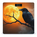 Men's Smart Scale for Body Weight Digital Bathroom Weighing Scale Automatic Switch Energy Saving Scale Full Moon Black Crow Raven Bird