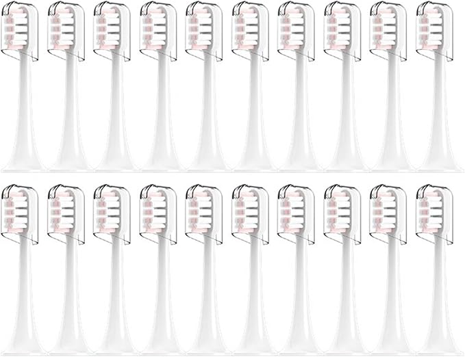 Compatible for Xiaomi Mijia T300/T500/T700 Sonic Electric Toothbrush Heads Replaceable Refill Nozzles 4 Colors(20Pink)