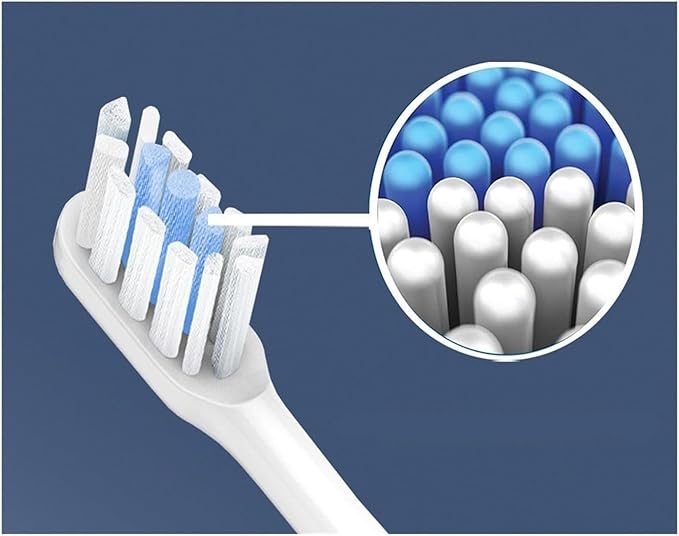 20PCS Toothbrush HeadsCompatible for MIJIA Electric T301 MES605 T302 MES608 T501 MES607 T501C Pro Replacement Head(20 pcs White)