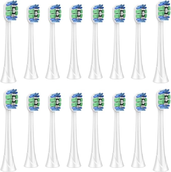 Compatible for PhiliToothbrush Brush Head HX3/HX6/HX9 Series HX3210/3211/6150/6500/6510/6530/9342/6730 Replacement Brush Heads(16pcs)