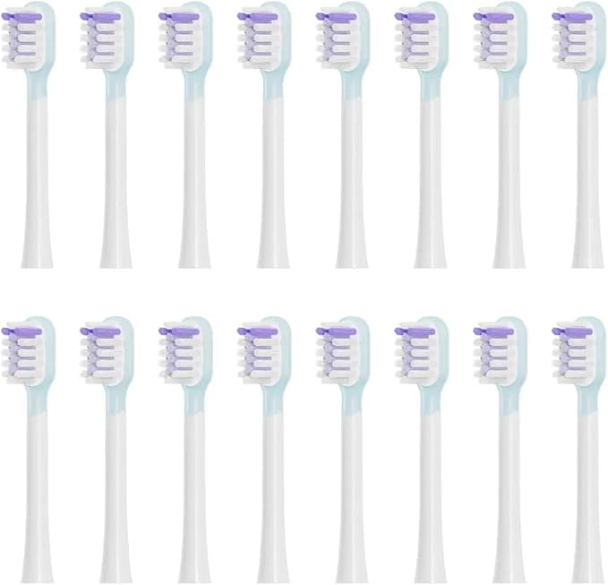 Replacement Toothbrush Heads Compatible for LFTB01-P ABS LFTB01-A LFTB01-S Full Range Electric Bristles Nozzles(16pcs Cleaning)