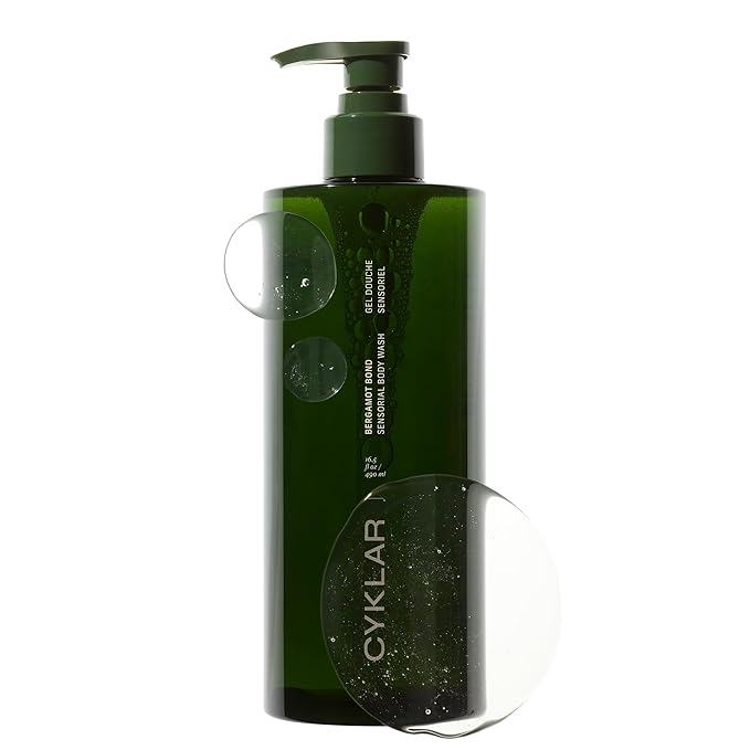 CYKLAR Sensorial Body Wash. Bergamot Bond Hydrating Cleanser with Moisture Locking Multi-Oil Complex Sodium PCA and Glycerin. Nourishing Shower Gel for Women and Men 16.5 Fl Oz Luxury Bodywash