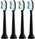 Compatible for Replacement Toothbrush Heads Compatible with Philips Sonicare Electric Brush Head 1100 2100 4100 5100 5300 6100 7500(Black-4 Pcs)