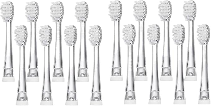 4/8/12/16 Pcs SG-831 Ultral Soft Bristle Replaceable Brush Heads Compatible for SG977/EK6/EK7/SG513 Electric Toothbrush Head(16 Pcs)